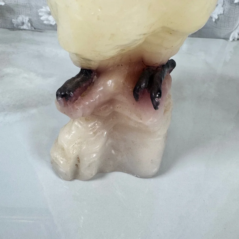Vintage Cockatoo On Perch Wax Candle‎ Bird Novelty Kitschy